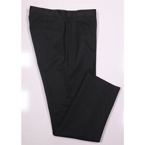 Theory Current Black Flat Front Wool Tuxedo Formal Dress Pants Slim Men's 32x29
